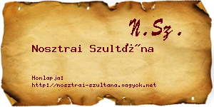 Nosztrai Szultána névjegykártya